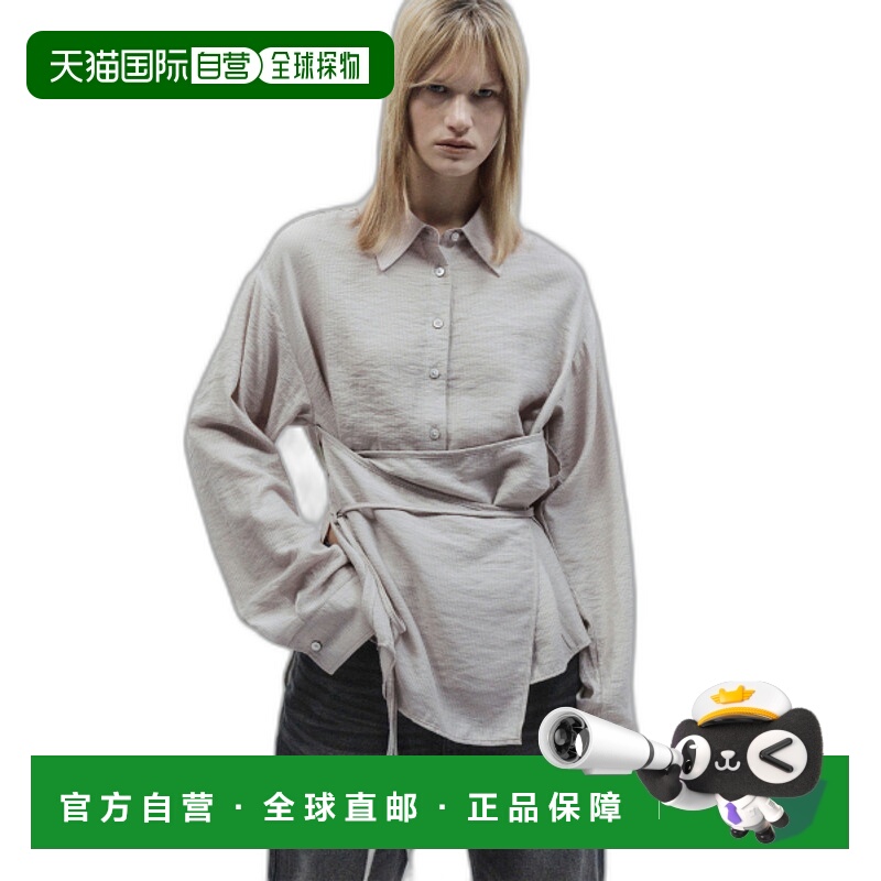 韩国直邮INSILENCE女款街头复古酷帅时髦设计师新款衬衫IW2D2SH01