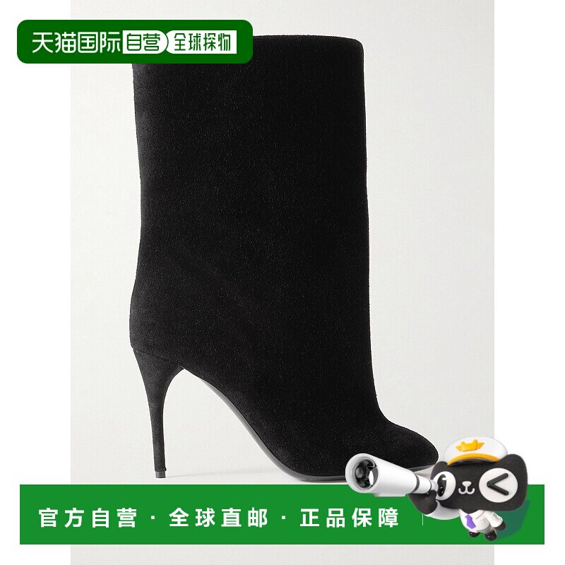 香港直邮Alaia 女士 绒面革高跟单鞋短靴 AA3B098CK177999999NOIR