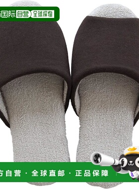 【日本直邮】Oka 拖鞋 棕色 中号（长 25 厘米） Ag+ Anshin 拖鞋