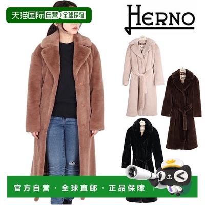 日本直邮HERNO 女士大衣 CA0409D 长袍大衣 长袍 尼龙转换人造皮