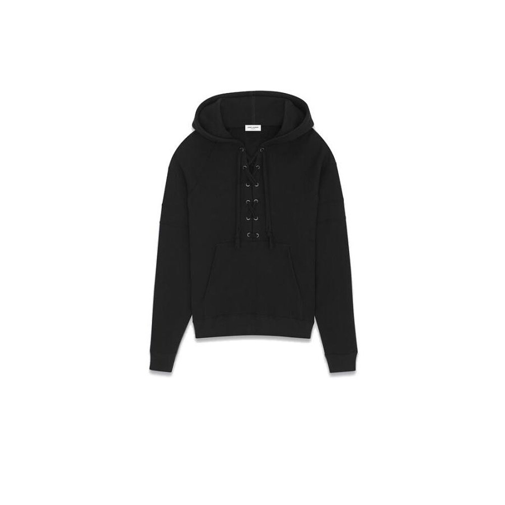 SAINT LAURENT23FW连帽卫衣男729849Y36SW1000NOIR