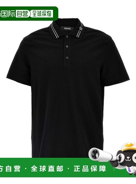 香港直邮VERSACE 男士T恤 10139061A134631B000 CO 黑色 POLO PIQ