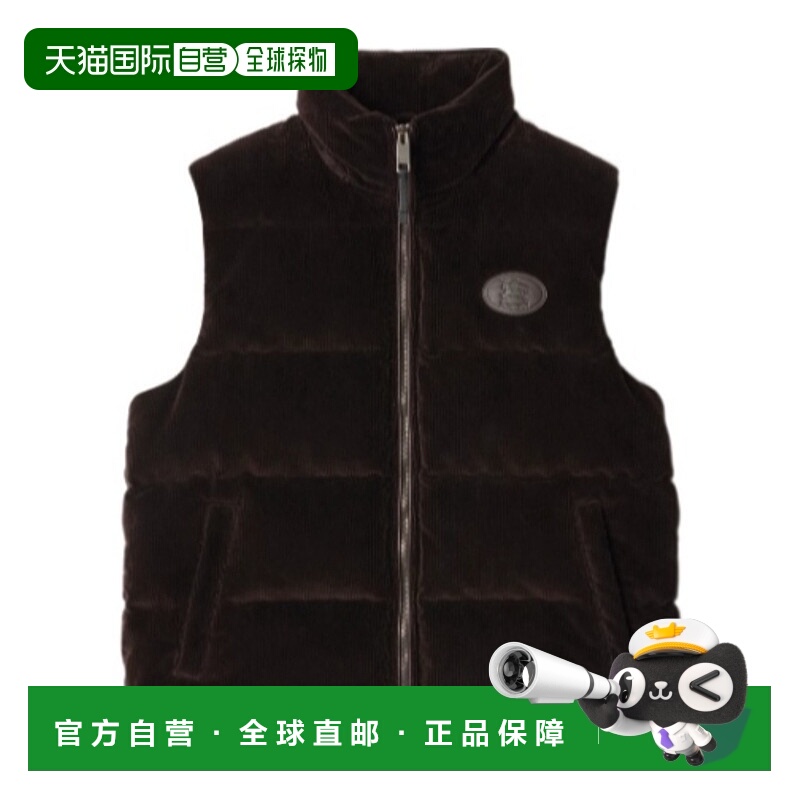 1h可退 香港直邮BURBERRY 男士马甲 81155681 AW2025 黑色 灯芯绒