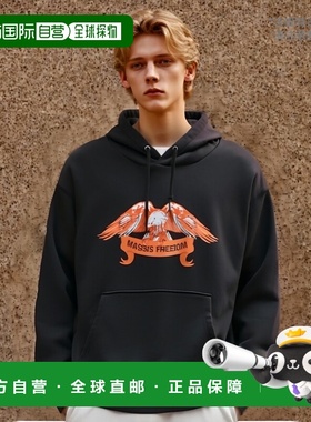 1h可退 日本直邮MASSES 男士休闲印花连帽卫衣 24BSWEATHOODEDFW