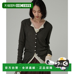 1h可退 日本直邮BABYLONE 女装 2WAY 弹性薄款开衫 贝母扣长袖 半