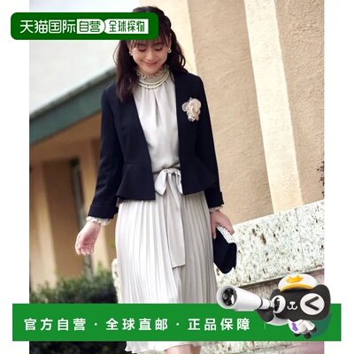 1h可退 日本直邮RUIRUE BOUTIQUE 女士褶皱连衣裙和短夹克两件套