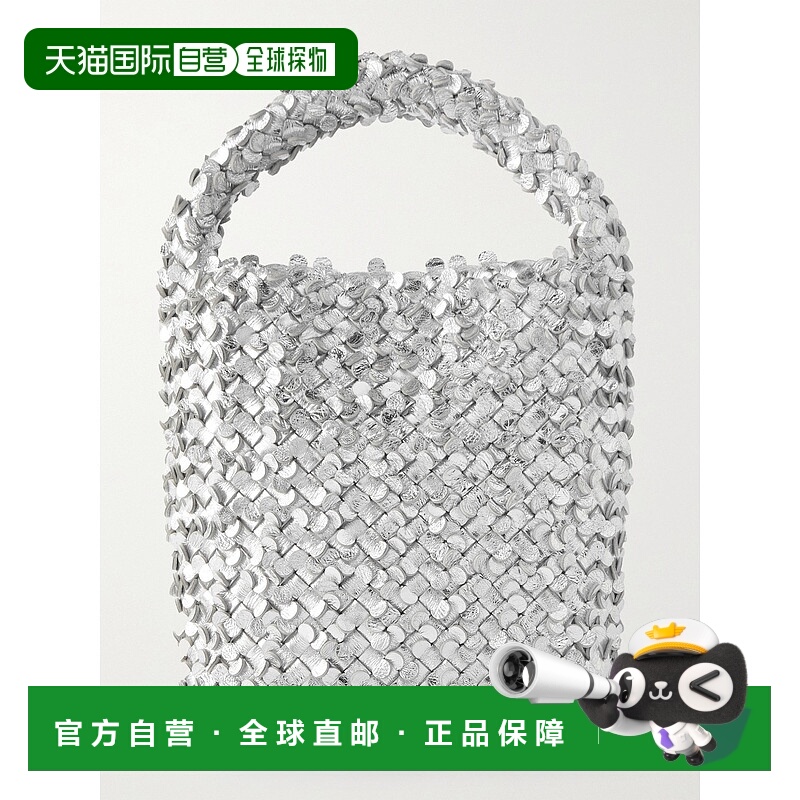 1h可退 香港直邮Bottega Veneta 葆蝶家 女士 Cabat 编织金属感皮