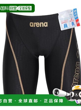 日本直邮ARENA 男士水泳 Aqua Exa 健身泳裤 LAR-4300 黑色金色