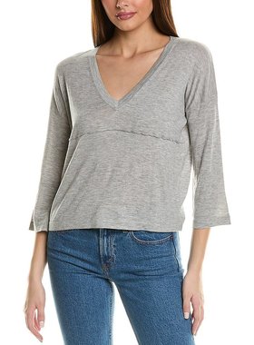 autumn cashmere【美国奥莱】直发 秋季羊绒喇叭袖羊绒衫 - 灰色