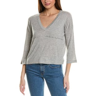 autumn cashmere【美国奥莱】直发 秋季羊绒喇叭袖羊绒衫 - 灰色