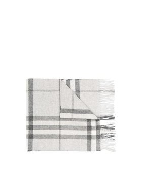 BURBERRY 男士围巾 39154721 SS2020 白色 羊绒复古格子围巾