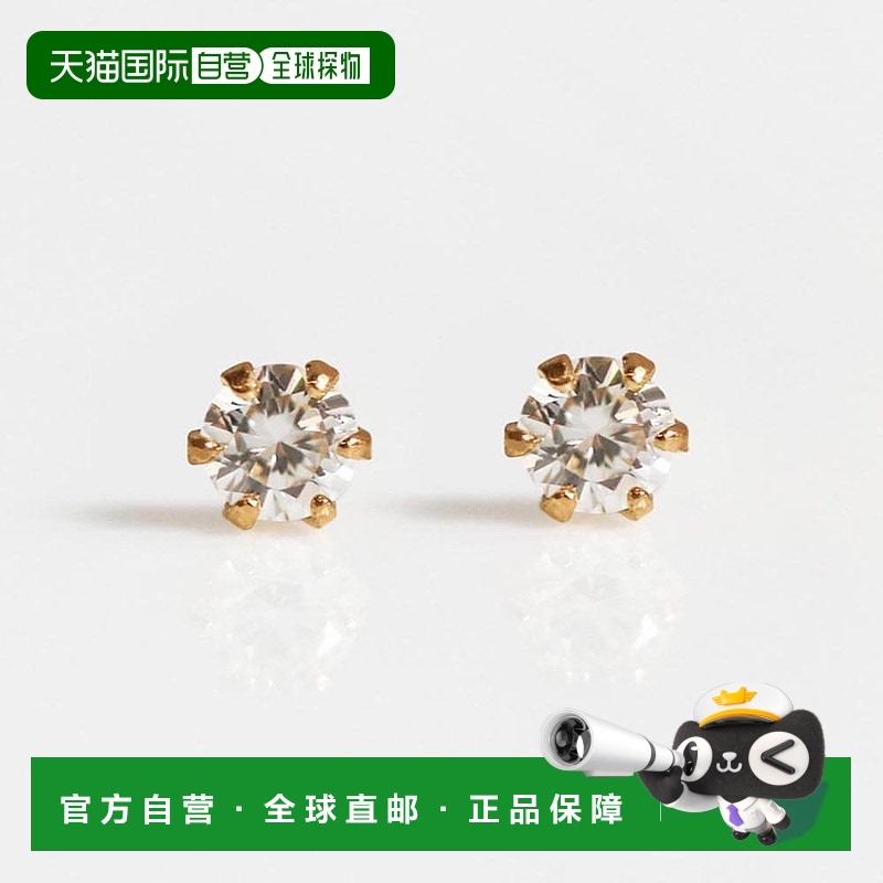 1h可退 日本直邮cui-cui K18 0.1ct 单颗钻石耳钉 590092