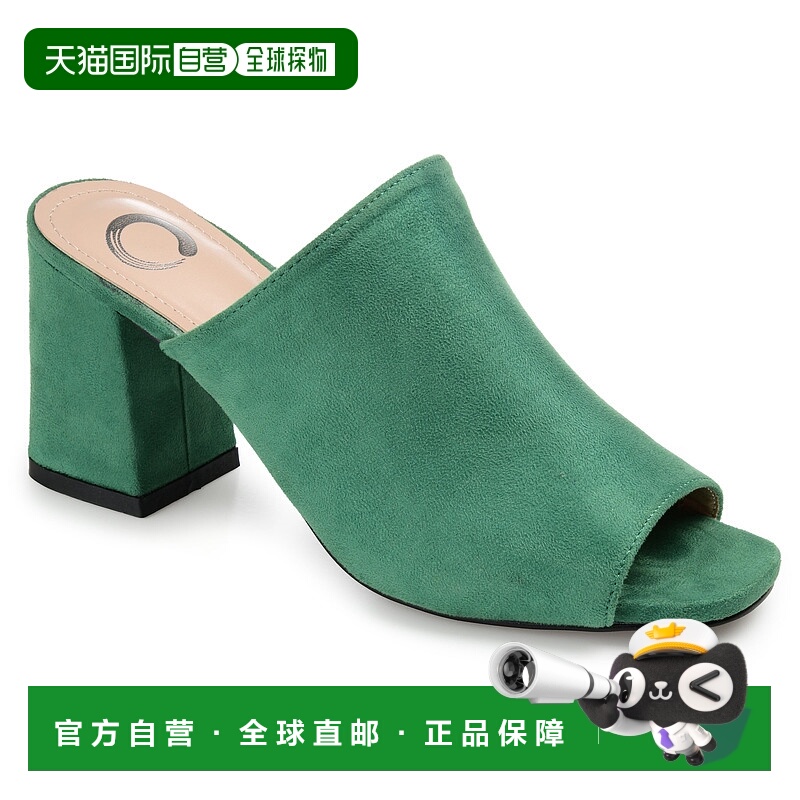 自营 Journee Collection 女士阿德莱德拖鞋 - 绿色 美国奥莱直发