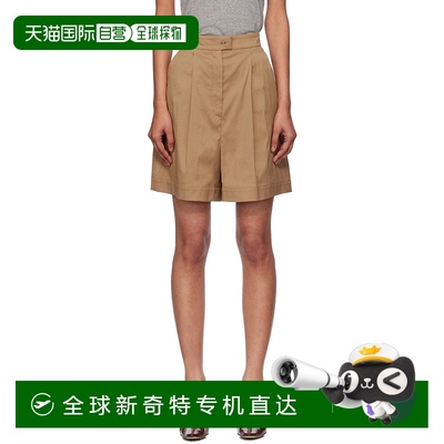 1h可退 香港直邮MaxMara 麦斯玛拉 女士 驼色 Sultano Trouser 短