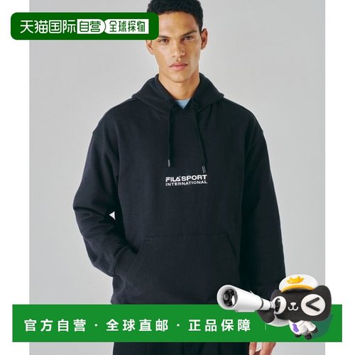 韩国直邮FILA 男士连帽衫1100FS2POE3603XBLK