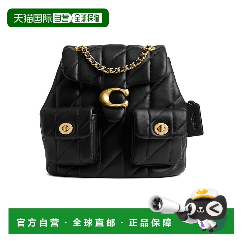 1h可退 【美国直邮】coach 女士 双肩包蔻驰背包进口真皮