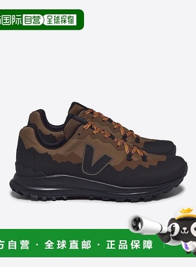 自营欧洲直邮VEJA Fitz Roy系列黑色/大地棕再生聚酯纤维V标识徒