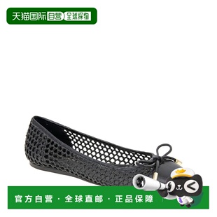自营bcbgenerationBCB世代哈特利芭蕾舞平底鞋女式黑色编织拉菲亚