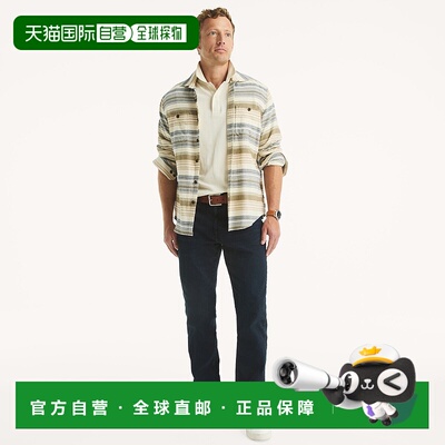 自营 Nautica男式复古直筒弹力牛仔-黑色泻湖水洗 美国奥莱直发
