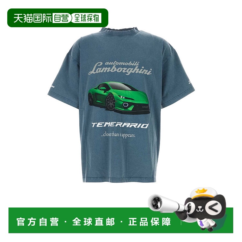 1h可退 香港直邮BALENCIAGA 男士T恤 831305TSVP95002 AW2025 蓝