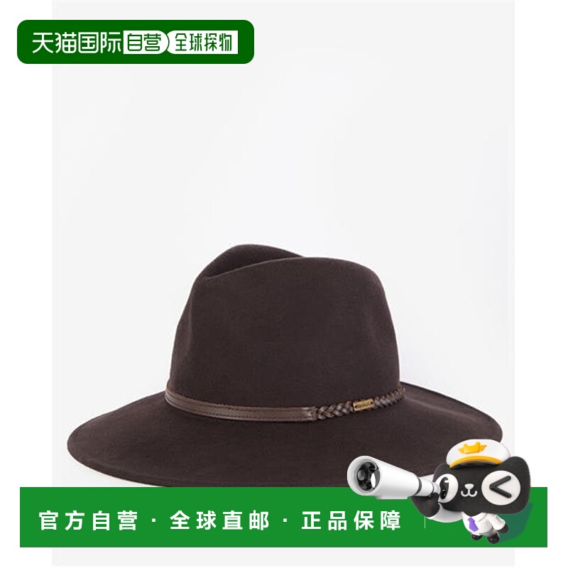 1h可退 香港直邮潮奢 Barbour 巴伯尔 女士 Tack 软呢帽 brown棕