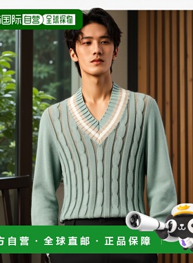 1h可退 日本直邮FILIPPO DE LAURENTIIS 男士 纯棉V领针织衫 2415