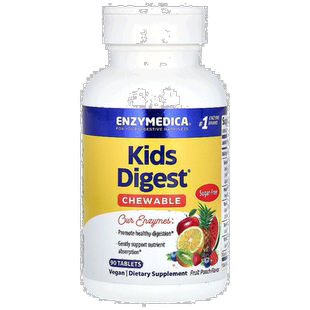 香港直发Enzymedica消化酶咀嚼片果汁味健康滋补营养90片脂肪纤维