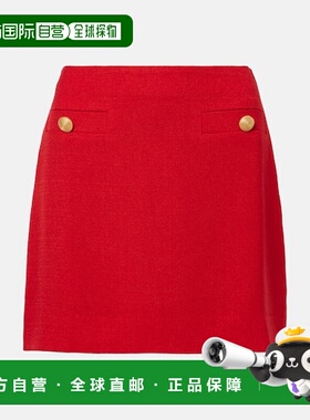 香港直邮RIXO 女士 Stefania 迷你半身裙 red 舒适红色包臀裙时尚