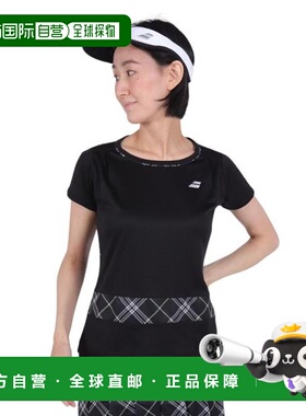 日本直邮BABOLAT 女士PURE短袖衬衫 [BWG4328 BK00] 女士网球衫