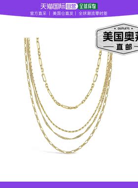 sterling foreverMulti Chain Layered Necklace - gold 【美国奥