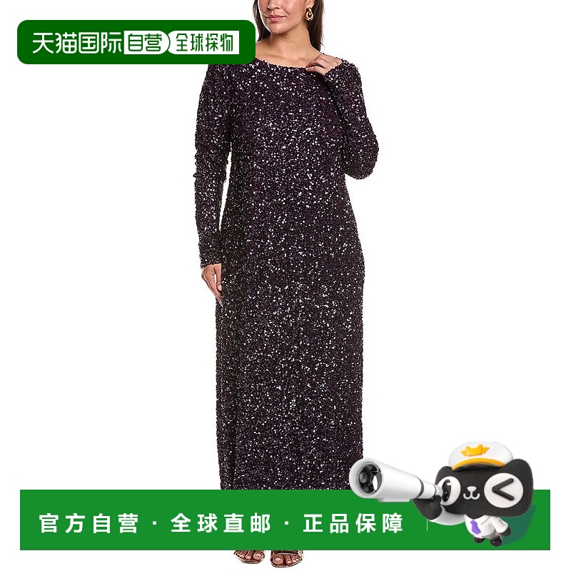 自营Marina Rinaldi Plus Doria连衣裙-黑色 美国奥莱直发