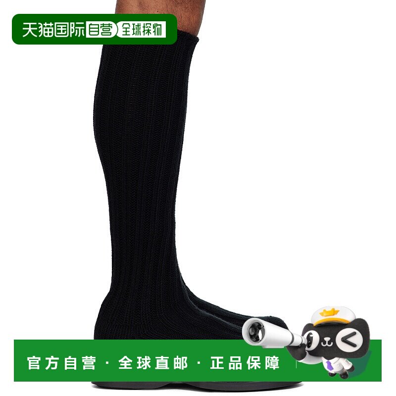 1h可退 香港直邮潮奢 EGONLAB. 男士 黑色高筒靴 FEGLMKNTB0903G