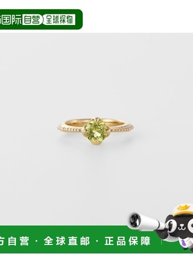 日本直邮日潮 agete 阿卡朵＜8月诞生石＞K10橄榄石婴儿戒指绿色