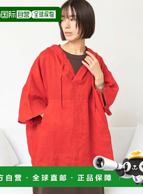 日本直邮RNA-N 女装 亚麻 Poncho 风连帽上衣通勤 IB2956/B2956
