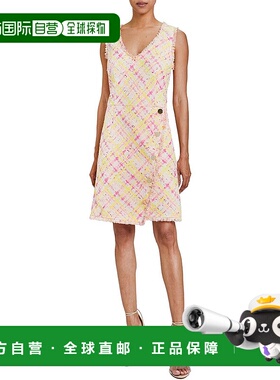 自营 Santorelli Elia 不对称紧身连衣裙 - 粉色 美国奥莱直发