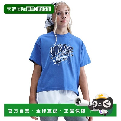 日本直邮Nike Junior Kids Girls' 儿童衬衫短袖U 领NSW Essentia