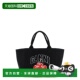 香港直邮潮奢 ... GANNI 女士 1h可退 Tote 甘尼 Black 中号包袋