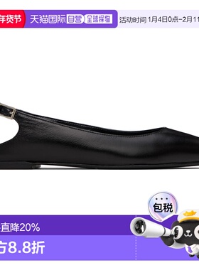 1h可退 香港直邮潮奢 BY FAR 女士 黑色 Koyna Creased Calf Leat