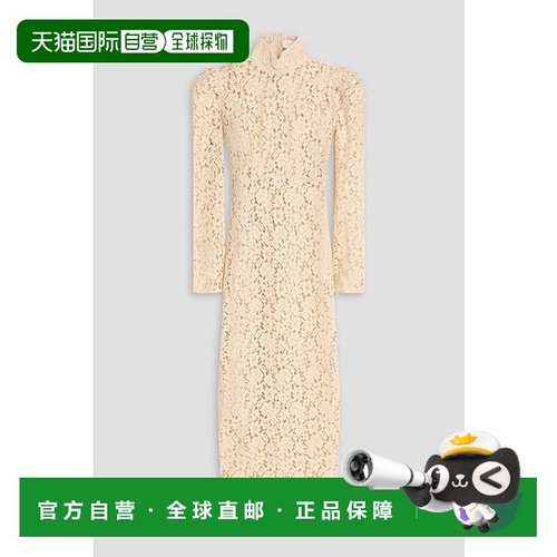 1h可退 香港直邮ZIMMERMANN 女士 棉混纺凸纹花边蕾丝中长连衣裙