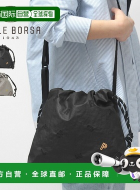 日本直邮PELLE BORSA 包包肩背包Cordura 尼龙轻量防水抽绳Wrinkl