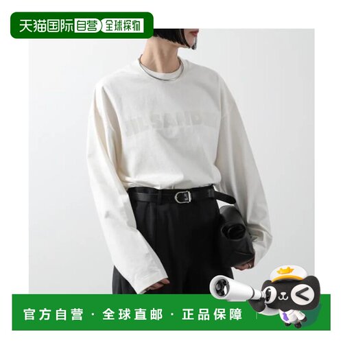 日本直邮JIL SANDER 长袖T恤 J03GC0136 J20243 102 灰白色