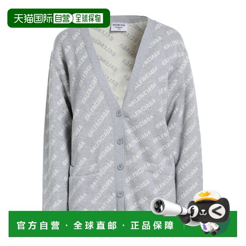 1h可退 香港直邮Balenciaga 巴黎世家 女士 针织开衫 grey灰色 舒