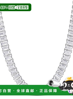 自营 mimi & max73 1/2 CT TGW 纯银白色蓝宝石网球项链 - 白色