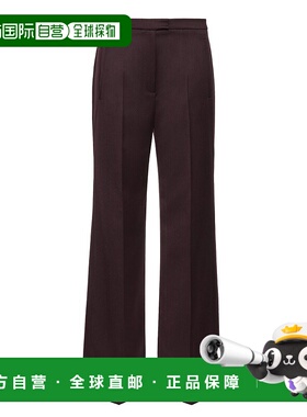 1h可退 香港直邮潮奢 magda butrym 女士 羊毛长裤 113925BURGUND