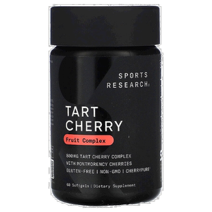 香港直发Sports Research酸樱桃浓缩凝胶无糖零卡路里滋补60粒