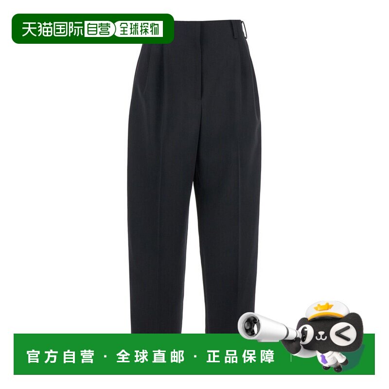 Givenchy 纪梵希 女士 黑色羊毛长裤 BW516Z15CT女装休闲