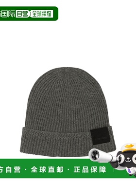 1h可退 香港直邮Tom Ford 汤姆 福特 男士 灰色羊绒帽子 KHR005YM