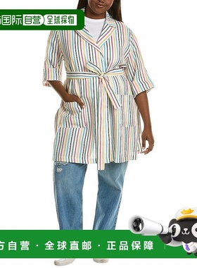 自营 Marina Rinaldi Flash 亚麻西装外套 - 白色 美国奥莱直发