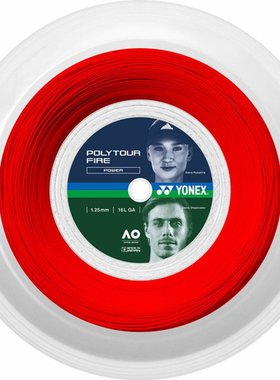 日本直邮Yonex Polytour Fire 125 200M 网球肠 PTF125R2-001