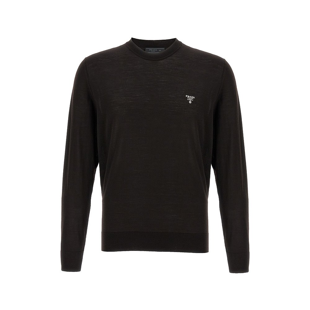 Prada 普拉达 男士 黑色羊毛毛衣 UMB264S2121ZLE